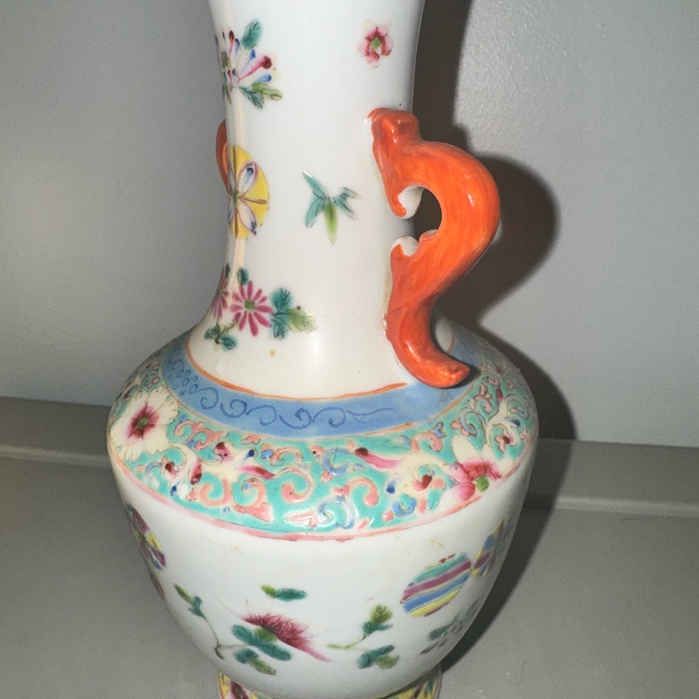 Gorgeous Chinese Famille Rose Vase/ Jar/ Urn 9” Antique! - Picture 2 of 12